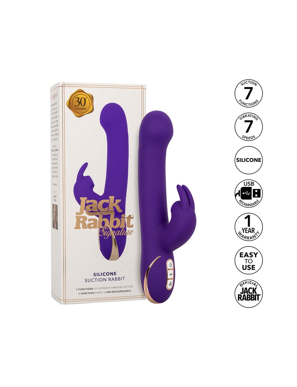 CALEXOTICS - JACK RABBIT VIBRATEUR & STIMULATEUR 7 MODES DE VIBRATIONS ET SUCCIONS BLEU CALEXOTICS - JACK RABBIT VIBRATEUR & STIMULATEUR 7 MODES DE VIBRATIONS ET SUCCIONS BLEU