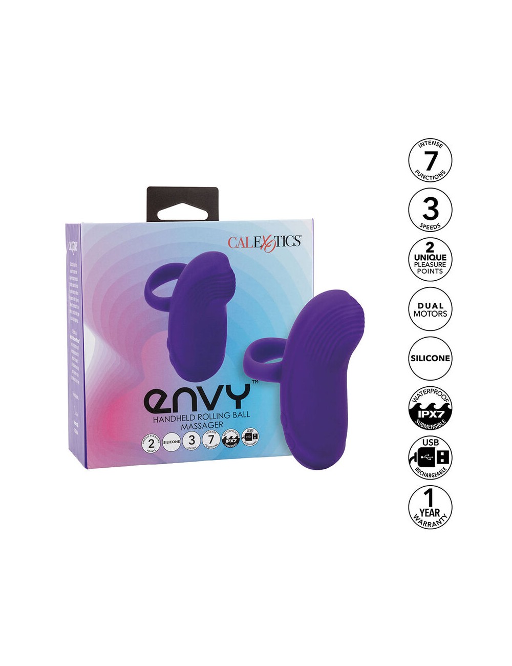 CALEXOTICS - ENVY MASSEUR À BILLE PORTABLE 7 VIBRATIONS VIOLET