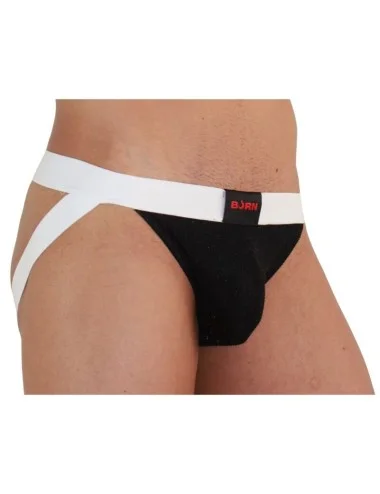 BURN - 004 JOCK NOIR BRILLANT / BLANC XL