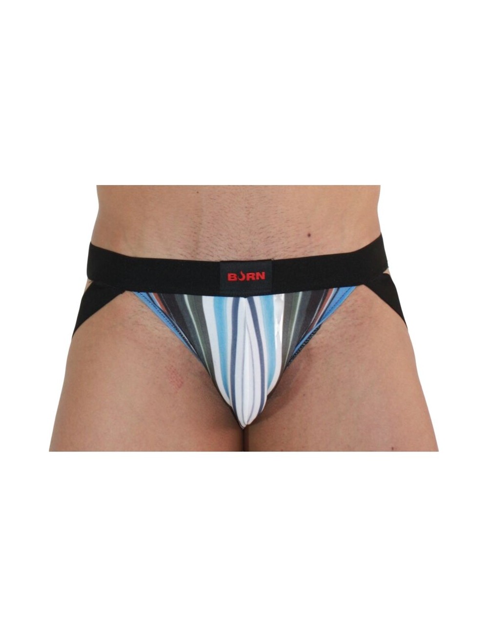 BURN - 009 JOCK MULTICOLORE / NOIR XL BURN - 009 JOCK MULTICOLORE / NOIR XL