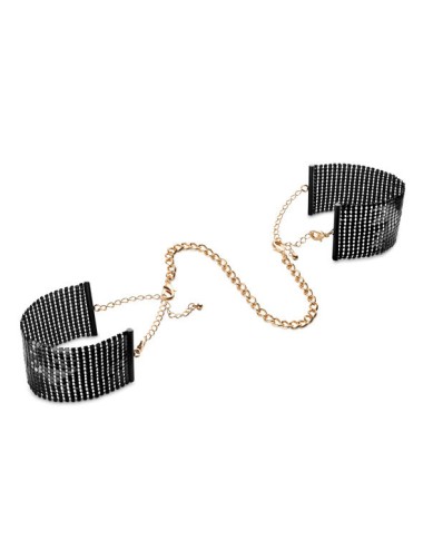 BIJOUX - DÉSIR MÉTALLIQUE MENOTTES EN MAILLE MÉTAL NOIR