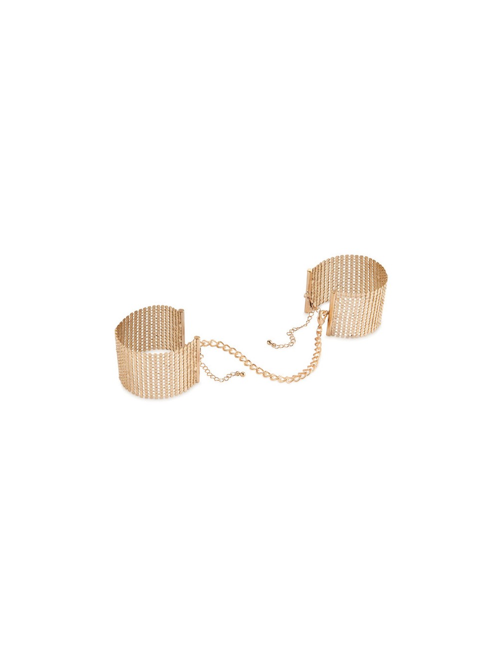 BIJOUX - DÉSIR MÉTALLIQUE MENOTTES MAILLE MÉTAL DORÉ BIJOUX - DÉSIR MÉTALLIQUE MENOTTES MAILLE MÉTAL DORÉ