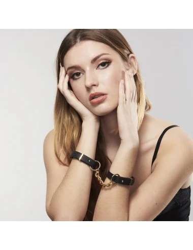 BIJOUX - INDISCRETS MAZE MENOTTES BRACELETS NOIR