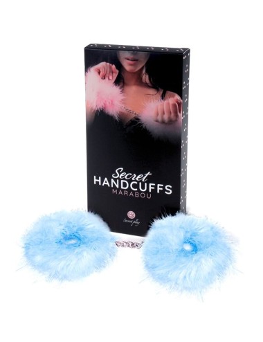 SECRETPLAY - MENOTTES DE MARABOU LUMIÈRE BLEUE