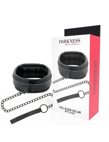 DARKNESS - COLLIER NOIR AVEC CHAÎNE