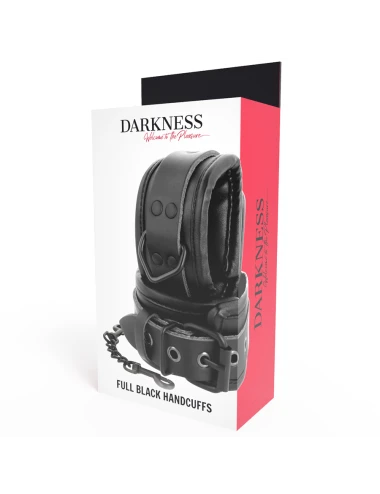 DARKNESS - MENOTTES RÉGLABLES EN CUIR NOIR