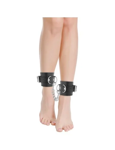 DARKNESS - MENOTTES DE CHEVILLE AJUSTABLES EN CUIR NOIR