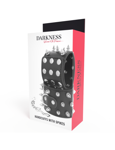 DARKNESS - MENOTTES À POINTES NOIRES SKULLS AND BONES