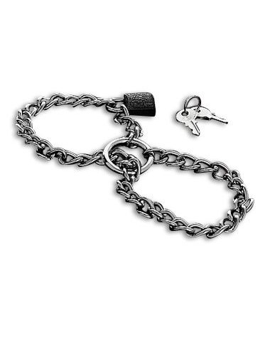 METAL HARD - MENOTTES AVEC CHAÎNE EN ACIER INOXYDABLE.