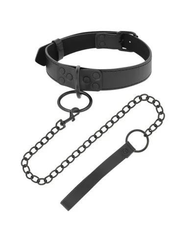 DARKNESS - COLLIER NOIR AVEC CHAÎNE