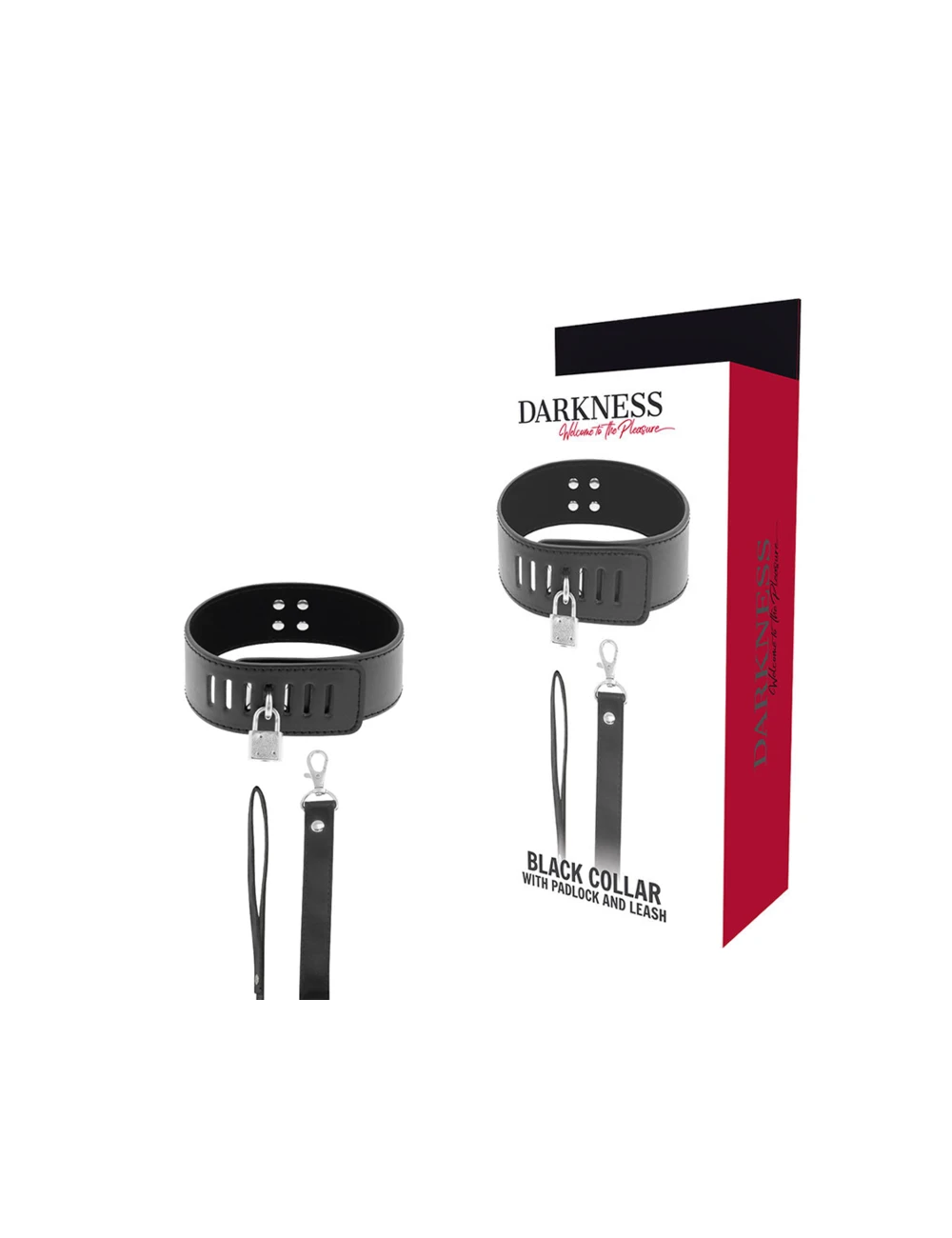 DARKNESS - COLLIER BDSM AVEC SERRURE NOIRE DARKNESS - COLLIER BDSM AVEC SERRURE NOIRE