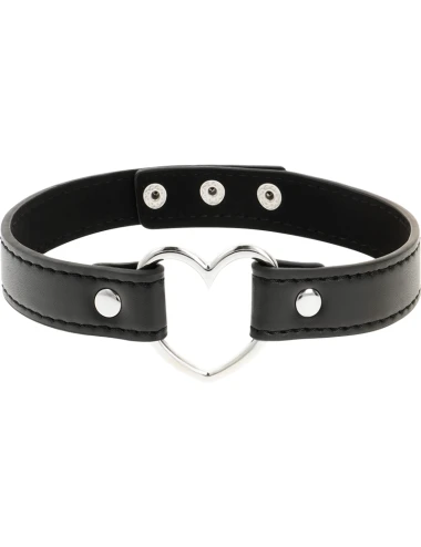COQUETTE CHIC DESIRE - COLLIER CUIR VEGAN FEMME ACCESSOIRE COEUR