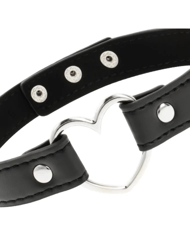 COQUETTE CHIC DESIRE - COLLIER CUIR VEGAN FEMME ACCESSOIRE COEUR