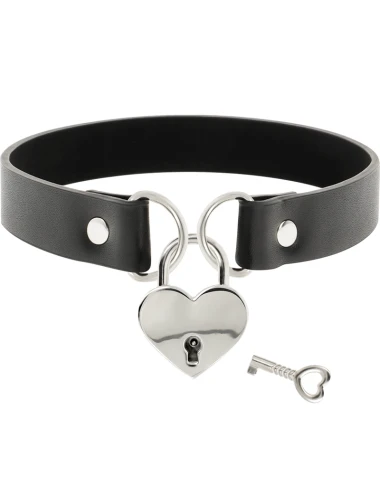 COQUETTE CHIC DESIRE - COLLIER EN CUIR VEGAN AVEC ACCESSOIRE COEUR AVEC CL?