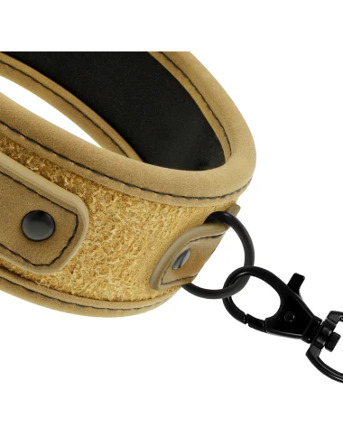 FETISH SUBMISSIVE ORIGEN - COLLIER DOUBLÉ EN NÉOPRÈNE AVEC CHAÎNE