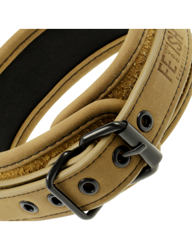 FETISH SUBMISSIVE ORIGEN - COLLIER DOUBLÉ EN NÉOPRÈNE AVEC CHAÎNE