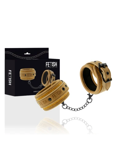 FETISH SUBMISSIVE ORIGEN - CHEVILLES EN CUIR VÉGAN AVEC DOUBLURE EN NÉOPRÈNE