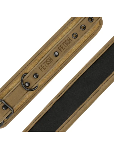 FETISH SUBMISSIVE ORIGEN - CHEVILLES EN CUIR VÉGAN AVEC DOUBLURE EN NÉOPRÈNE