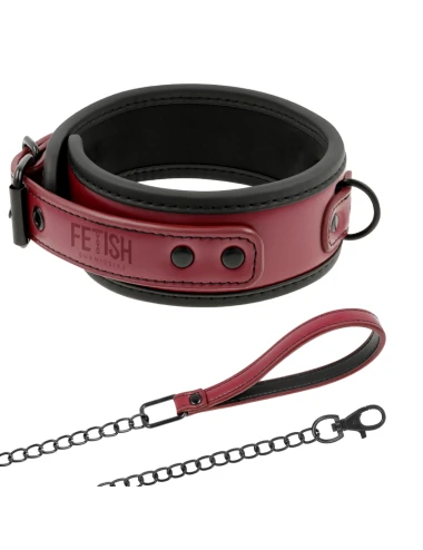 FETISH SUBMISSIVE DARK ROOM - COLLIER CHAÎNE DOUBLURE EN NÉOPRÈNE