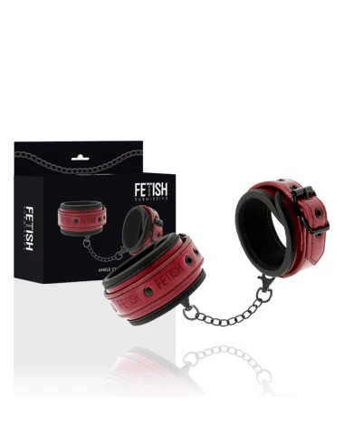 FETISH SUBMISSIVE DARK ROOM - MENOTTES DE CHEVILLE EN CUIR VÉGAN AVEC DOUBLURE EN NÉOPRÈNE