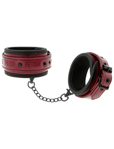 FETISH SUBMISSIVE DARK ROOM - MENOTTES DE CHEVILLE EN CUIR VÉGAN AVEC DOUBLURE EN NÉOPRÈNE