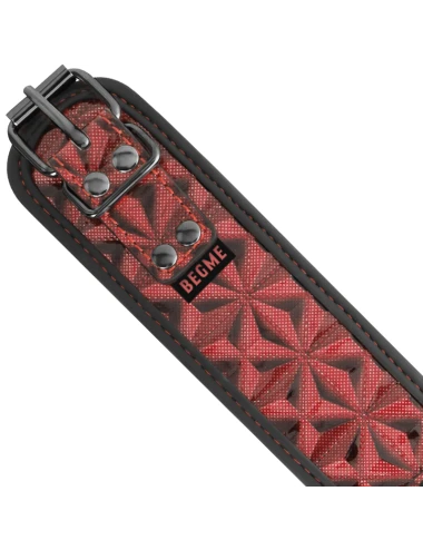 BEGME - COLLIER EN CUIR VÉGAN PREMIUM ÉDITION ROUGE AVEC DOUBLURE EN NÉOPRÈNE