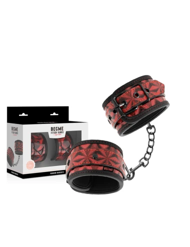 BEGME - MENOTTES PREMIUM ÉDITION ROUGE AVEC DOUBLURE EN NÉOPRÈNE