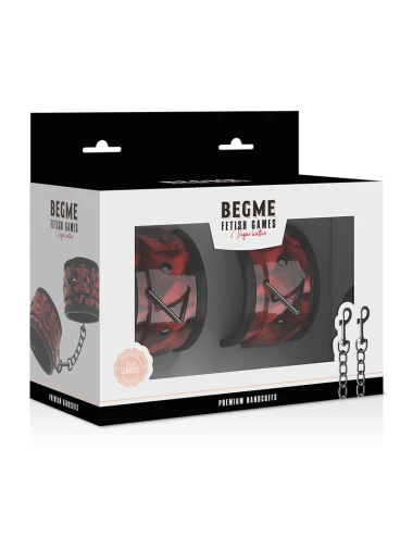 BEGME - MENOTTES PREMIUM ÉDITION ROUGE AVEC DOUBLURE EN NÉOPRÈNE