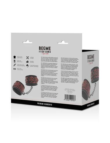 BEGME - MENOTTES PREMIUM ÉDITION ROUGE AVEC DOUBLURE EN NÉOPRÈNE
