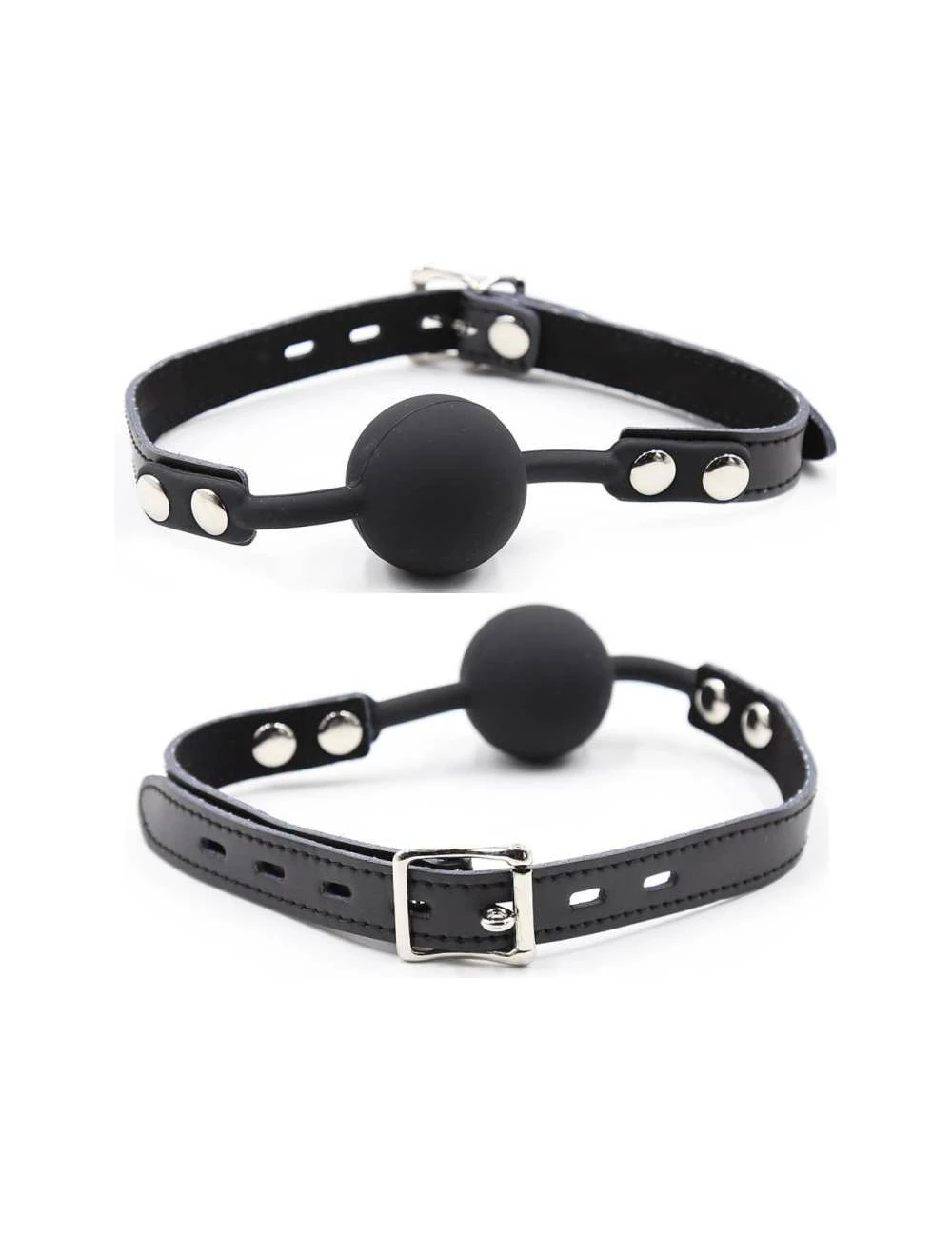 OHMAMA FETISH - BÂILLON BALLE EN SILICONE AVEC CEINTURE EN CUIR (CADENAS INCLUS) OHMAMA FETISH - BÂILLON BALLE EN SILICONE AVEC CEINTURE EN CUIR (CADENAS INCLUS)