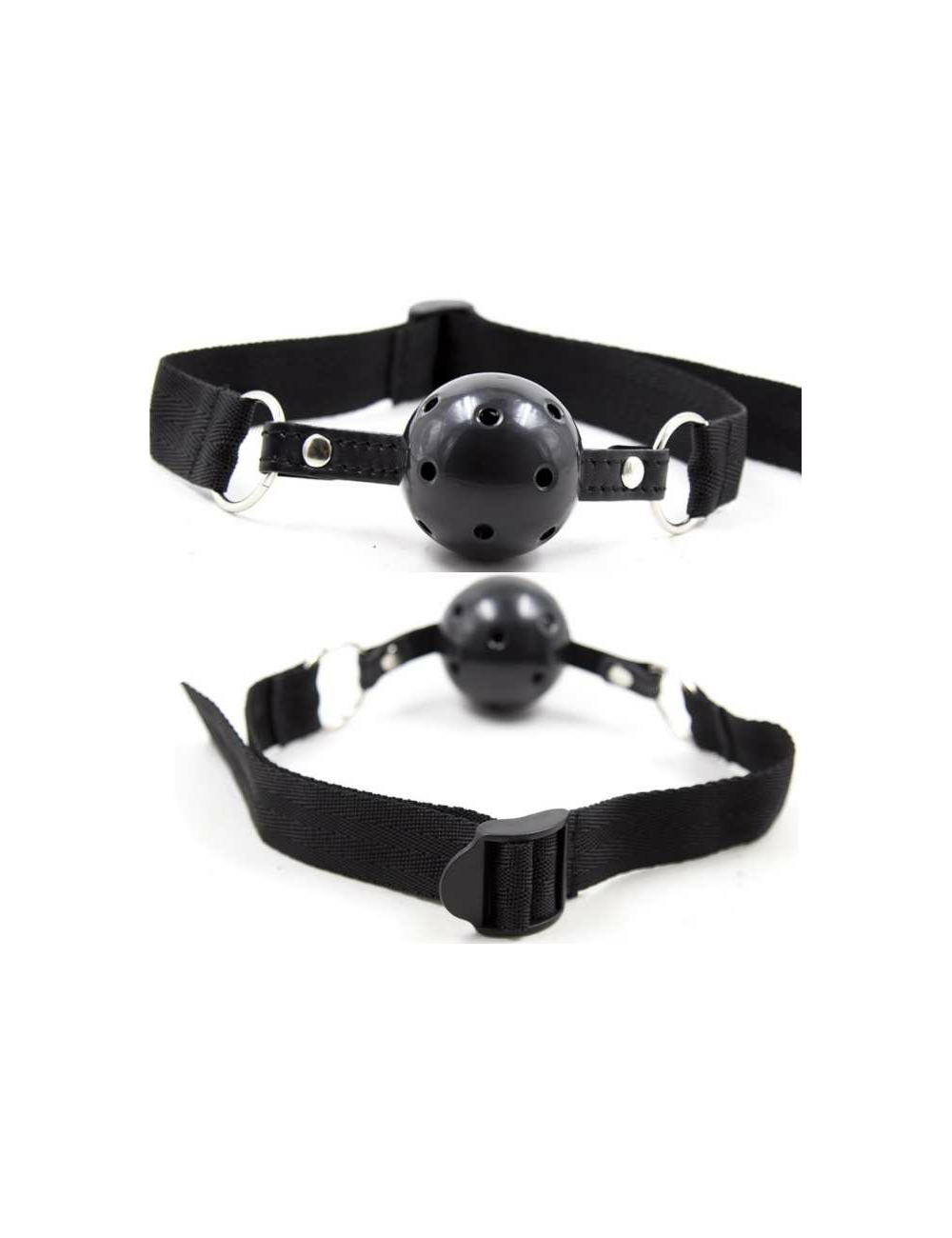 OHMAMA FETISH BALL GAG RESPIRANT EN TISSU NOIR OHMAMA FETISH BALL GAG RESPIRANT EN TISSU NOIR