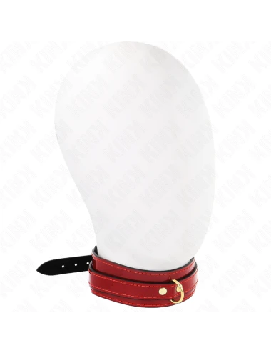 KINK - COLLIER AJUSTABLE ROUGE VIN AVEC DÉTAILS DORÉS 29-42
