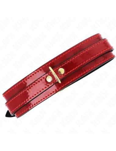 KINK - COLLIER AJUSTABLE ROUGE VIN AVEC DÉTAILS DORÉS 29-42