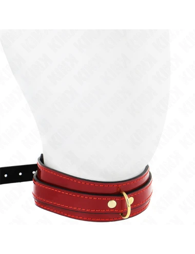 KINK - COLLIER AJUSTABLE ROUGE VIN AVEC DÉTAILS DORÉS 29-42