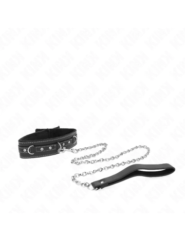 KINK - COLLIER EN CUIR PVC AVEC CEINTURE 105 CM RIVET STRASS 41