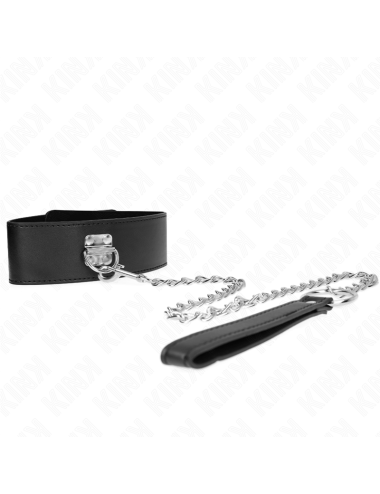 KINK - COLLIER AVEC CEINTURE 65 CM AVEC LARGE BRACELET NOIR AJUSTABLE 33