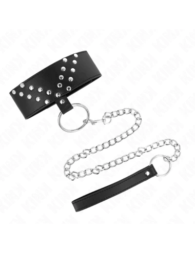 KINK - COLLIER AVEC CEINTURE 65 CM AVEC RIVET V RÉGLABLE 36-43 CM X 5 CM