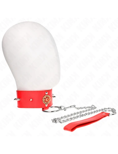 KINK - COLLIER DIAMANTS ROUGES AVEC CEINTURE 65 CM AJDUSTABLE 35-51 CM X 7 CM