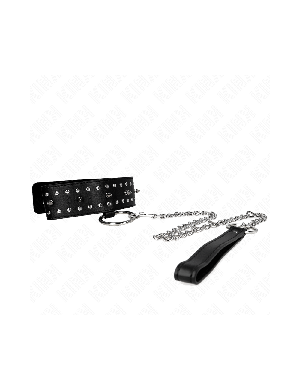 KINK - COLLIER AVEC LAISSE 65 CM AVEC CLOUS ARGENTÉS MODÈLE 1 AJUSTABLE 36-43 CM X 5 CM KINK - COLLIER AVEC LAISSE 65 CM AVEC CLOUS ARGENTÉS MODÈLE 1 AJUSTABLE 36-43 CM X 5 CM