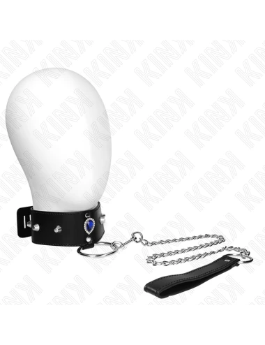 KINK - COLLIER 65 CM AVEC BRACELET AVEC DIAMANTS BLEU AJUSTABLE 36-43 CM X 5 CM