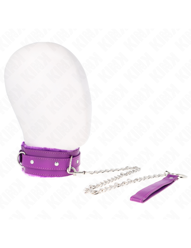 KINK - COLLIER AVEC LAISSE 65 CM AVEC RESTRICTIONS VIOLET 36-42 CM X 5