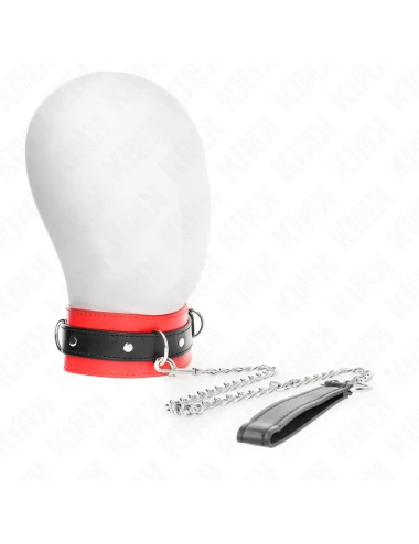 KINK - COLLIER AVEC CEINTURE 65 CM AVEC SANGLE ROUGE 54 X 4