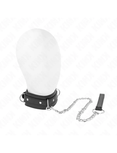 KINK - COLLIER AVEC LAISSE 65 CM 3 ANNEAUX MODÈLE 1 RÉGLABLE 38-49 CM X 5 CM
