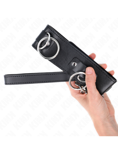 KINK - COLLIER AVEC LAISSE 65 CM 3 ANNEAUX MODÈLE 2 RÉGLABLE 36-43 CM X 5 CM