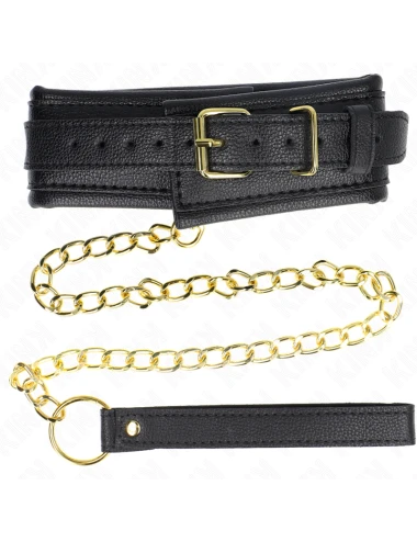 KINK - COLLIER AVEC BRACELET IMITATION CUIR ÉPONGE MODÈLE 1 RÉGLABLE 37-54 CM X 3 CM