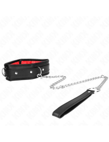 KINK - COLLIER AVEC BRACELET IMITATION CUIR ÉPONGE MODÈLE 3 RÉGLABLE 37-54 CM X 3 CM