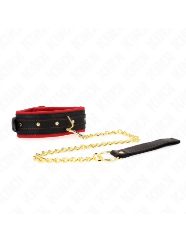 KINK - COLLIER AVEC LAISSE EN TISSU UNI AJUSTABLE 33-48 CM X 5