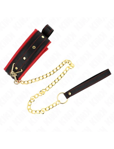 KINK - COLLIER AVEC LAISSE EN TISSU UNI AJUSTABLE 33-48 CM X 5