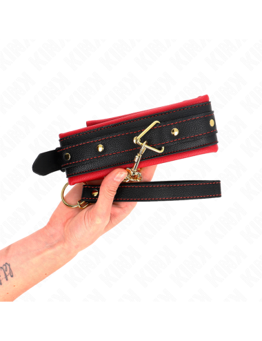 KINK - COLLIER AVEC LAISSE EN TISSU UNI AJUSTABLE 33-48 CM X 5,7 CM