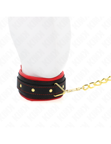 KINK - COLLIER AVEC LAISSE EN TISSU UNI AJUSTABLE 33-48 CM X 5,7 CM
